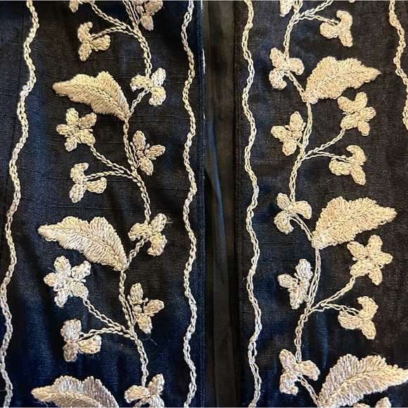 Size-L Whispers of Light Closet /Victor Costa Rare Embroidered Statement Jacket - Picture 11 of 16